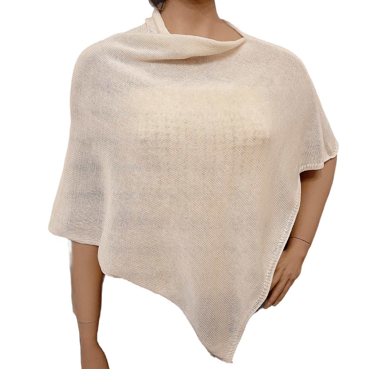 poncho donna 100% cotone - artigianale - Elenaq Accessori & Co