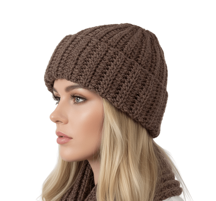 Berretto uomo donna unisex artigianale uncinetto con rovescia - Elenaq Accessori & Co