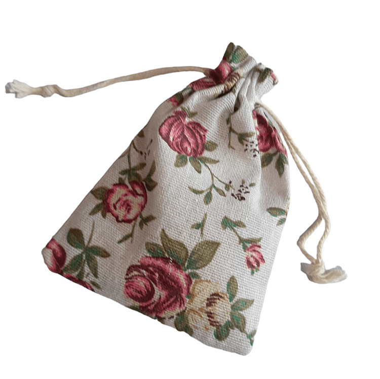 Confezione Regalo sacchettino juta rose (bijou o portaciuccio) - Elenaq Accessori & Co