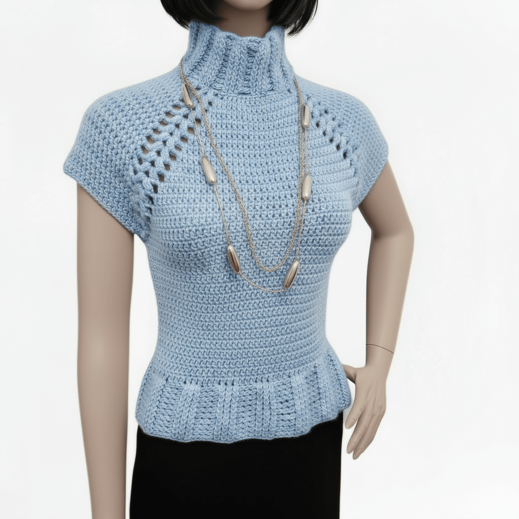 Maglia sottogiacca AUTUMN LEAVES uncinetto tg unica S/M - artigianale - Elenaq Accessori & Co