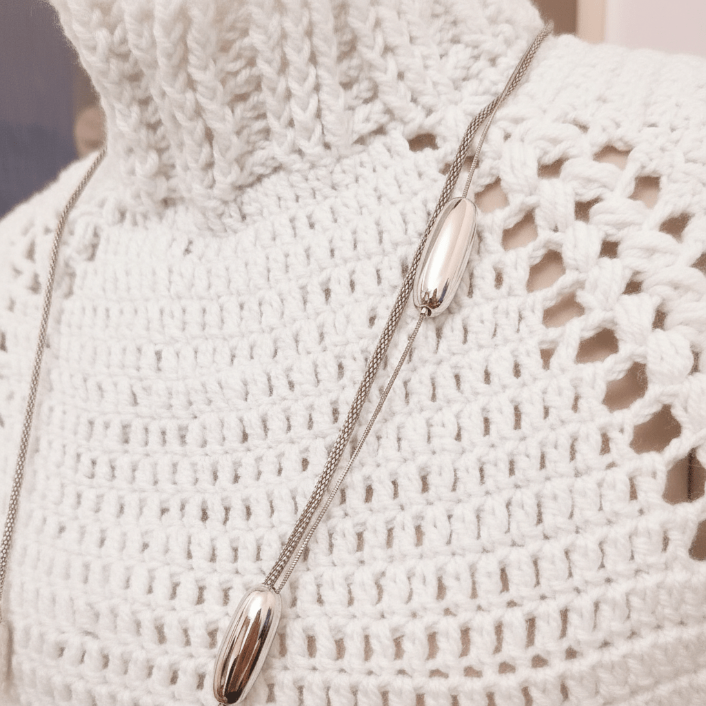 Maglia sottogiacca AUTUMN LEAVES uncinetto tg unica S/M - artigianale - Elenaq Accessori & Co
