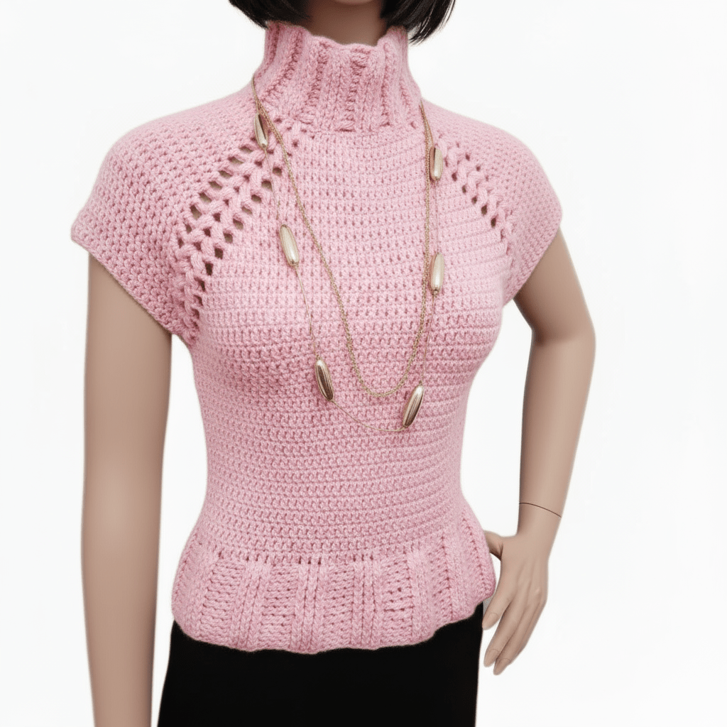 Maglia sottogiacca AUTUMN LEAVES uncinetto tg unica S/M - artigianale - Elenaq Accessori & Co