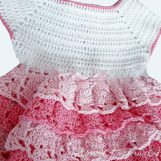 Abito BonBon neonata tg 0 - 3 100% cotone rosa - Elenaq Accessori & Co
