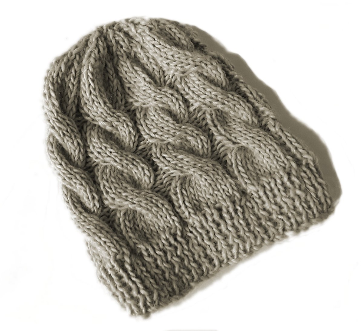Berretto cappello donna lana Trecce artigianale beige dorato - Elenaq Accessori & Co