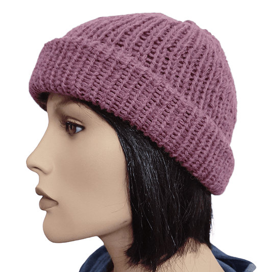 Berretto cappello lana uomo donna unisex artigianale SIMPLE big con rovescia - Elenaq Accessori & Co