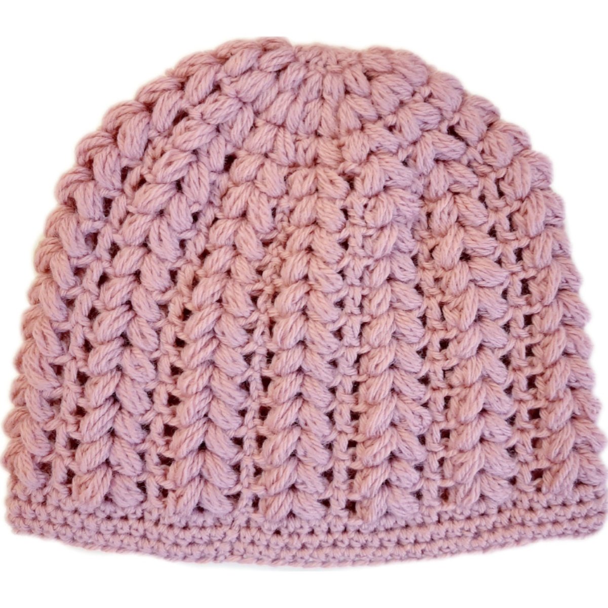 Berretto donna lana Pouff artigianale uncinetto - toni del rosa - Elenaq Accessori & Co