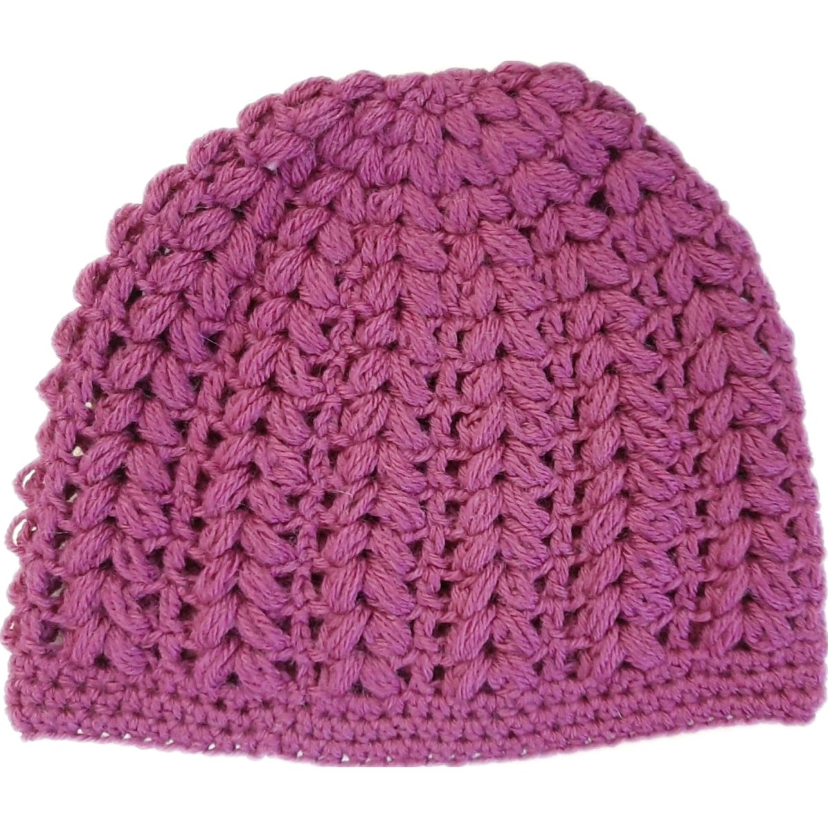 Berretto donna lana Pouff artigianale uncinetto - toni del rosa - Elenaq Accessori & Co