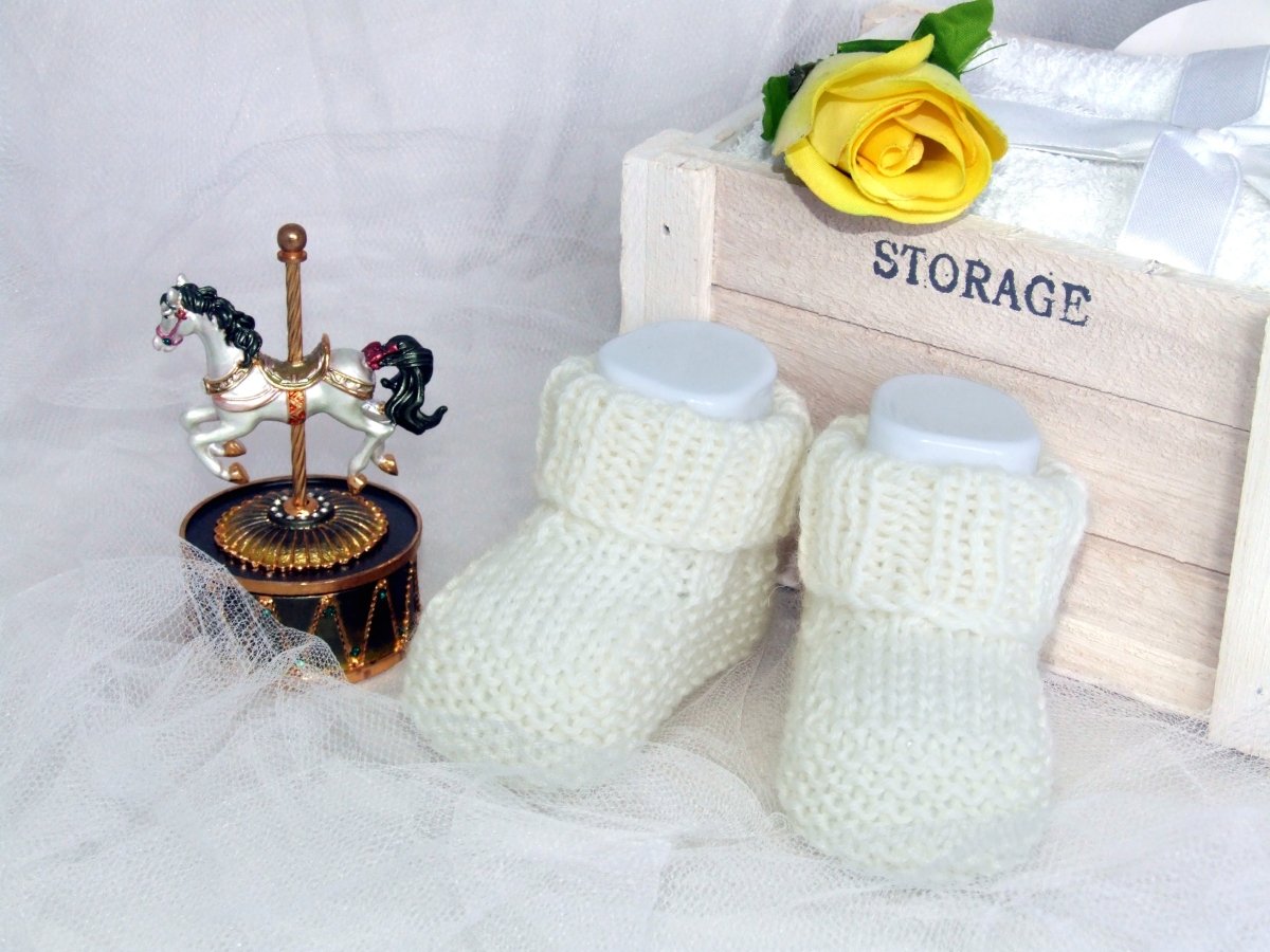 Scarpine 100% LANA neonata neonato realizzate a mano tg 0 - 3 - vari colori - Elenaq Accessori & Co